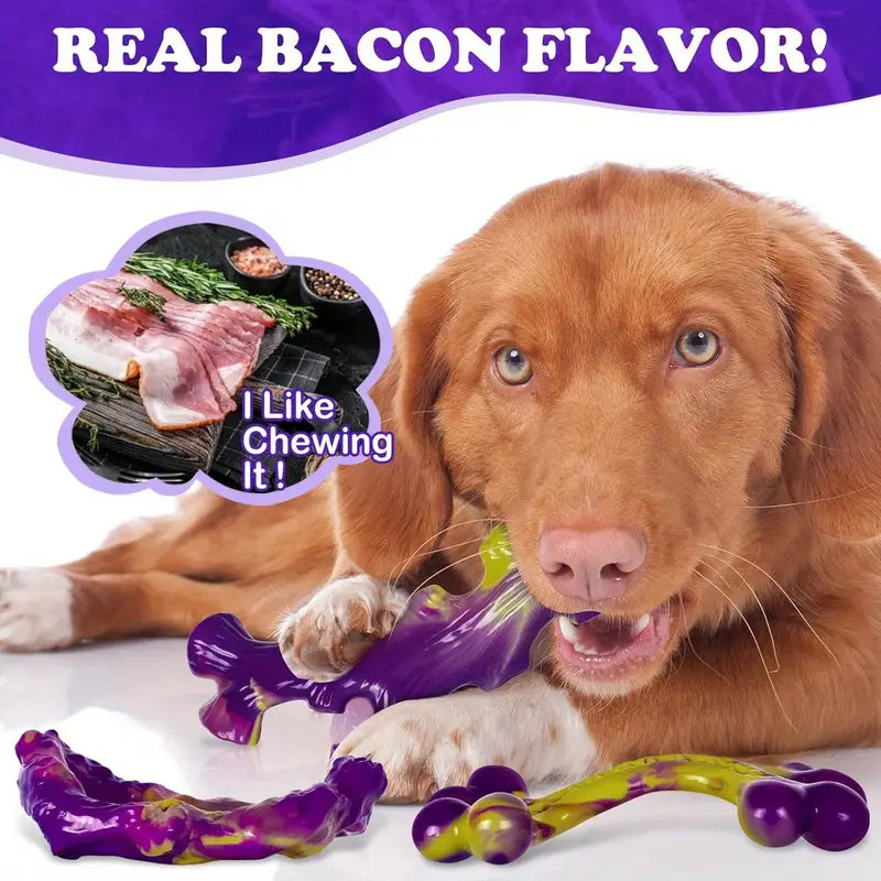 PawtCool Durable Dog Chew Toys (3PCS) – Unbreakable Toys for Strong & Large Breeds