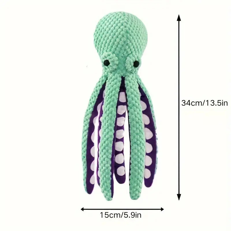 PawtCool Octopus Dog Toys (2PCS) – Plush Squeaky Toys for Medium Dogs, Durable & Anti-Chew Design