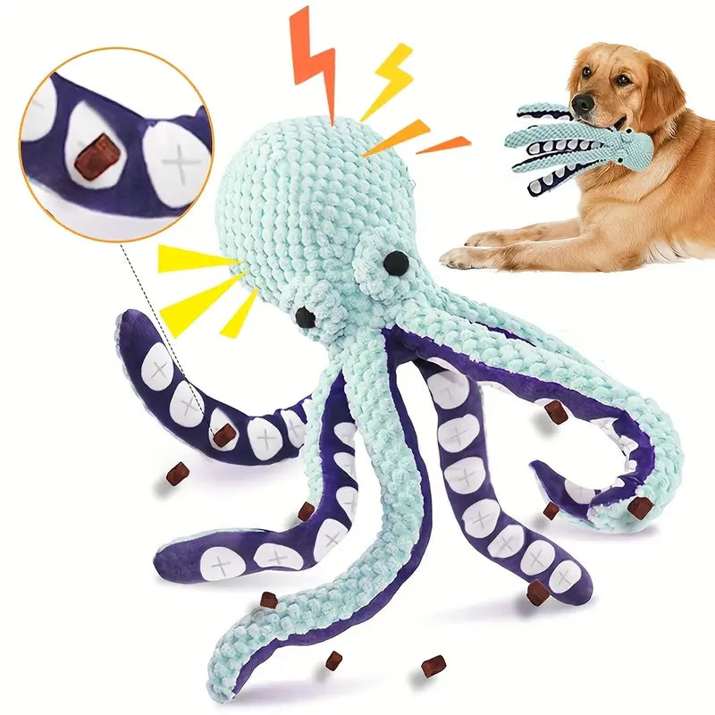 PawtCool Octopus Dog Toys (2PCS) – Plush Squeaky Toys for Medium Dogs, Durable & Anti-Chew Design