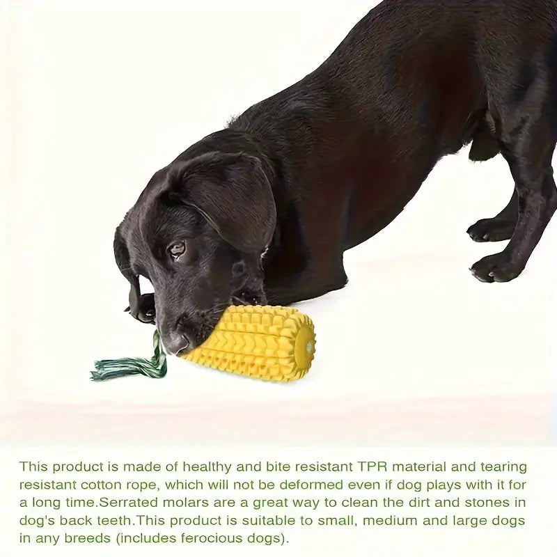 PawtCool Tough Corn Stick Dog Toy – Durable Squeaky Chew Toy for Aggressive Chewers