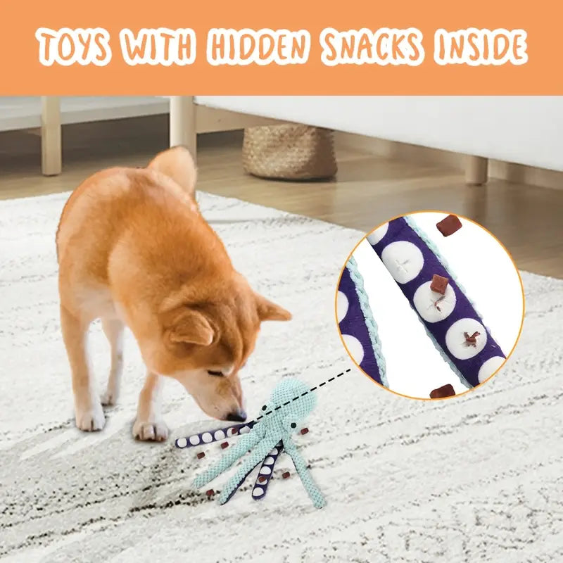 PawtCool Octopus Dog Toys (2PCS) – Plush Squeaky Toys for Medium Dogs, Durable & Anti-Chew Design