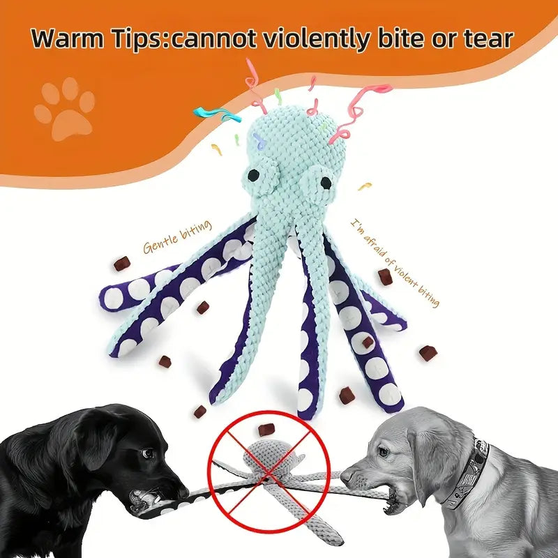 PawtCool Octopus Dog Toys (2PCS) – Plush Squeaky Toys for Medium Dogs, Durable & Anti-Chew Design