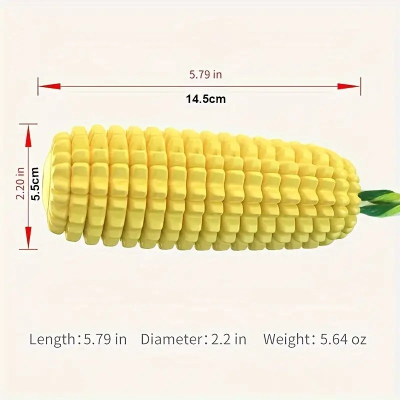 PawtCool Tough Corn Stick Dog Toy – Durable Squeaky Chew Toy for Aggressive Chewers
