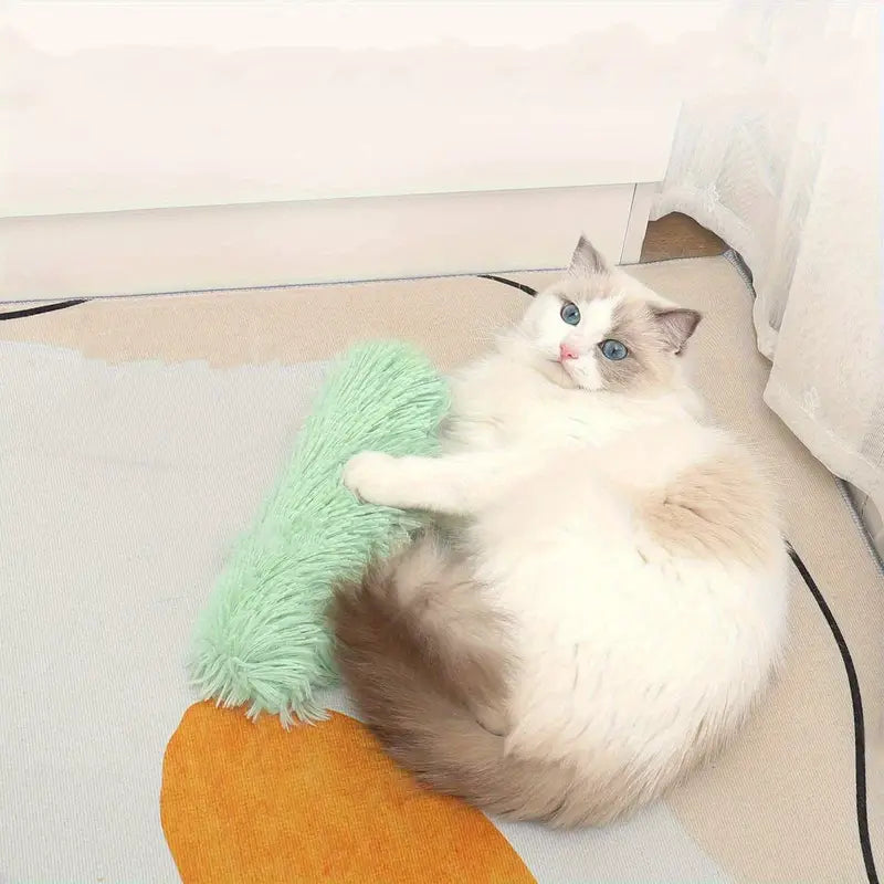 PawtCool 3PCS Cat Toys – Soft Plush Grass Set for Playful Indoor Cats