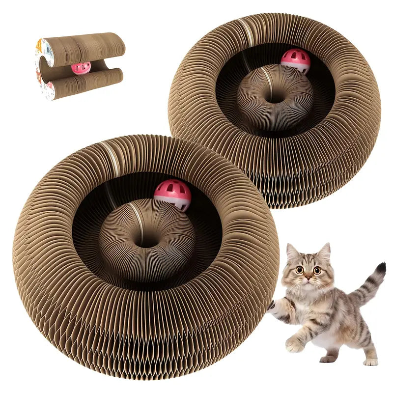 PawtCool Whisker Wonders – Interactive Cardboard Cat Scratching Post Toy
