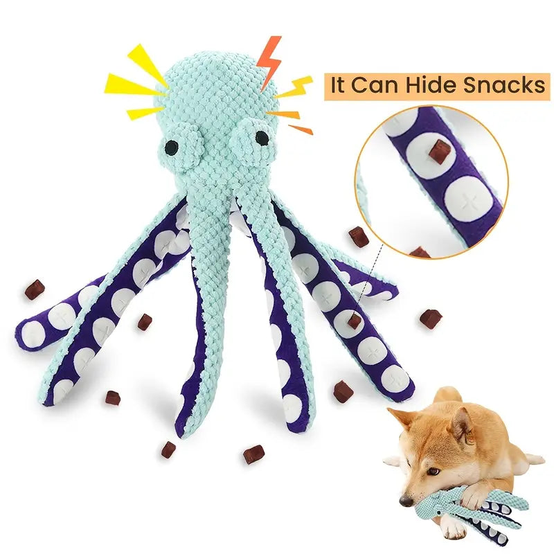 PawtCool Octopus Dog Toys (2PCS) – Plush Squeaky Toys for Medium Dogs, Durable & Anti-Chew Design