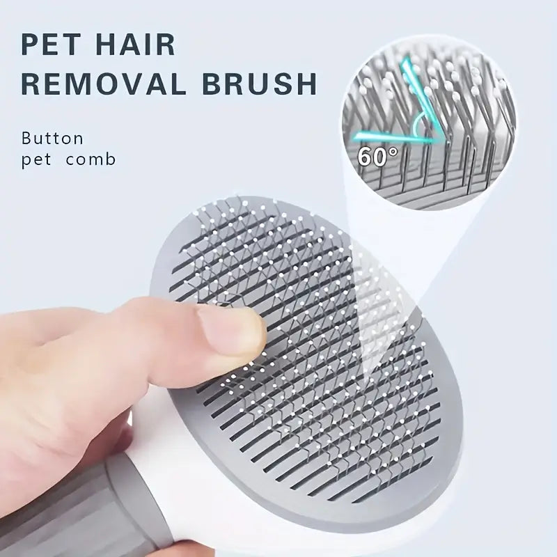 PawtCool Pet Grooming Brush – Self-Cleaning Brush for Dogs, Cats & Rabbits (All Hair Types)