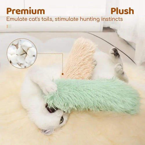 PawtCool 3PCS Cat Toys – Soft Plush Grass Set for Playful Indoor Cats