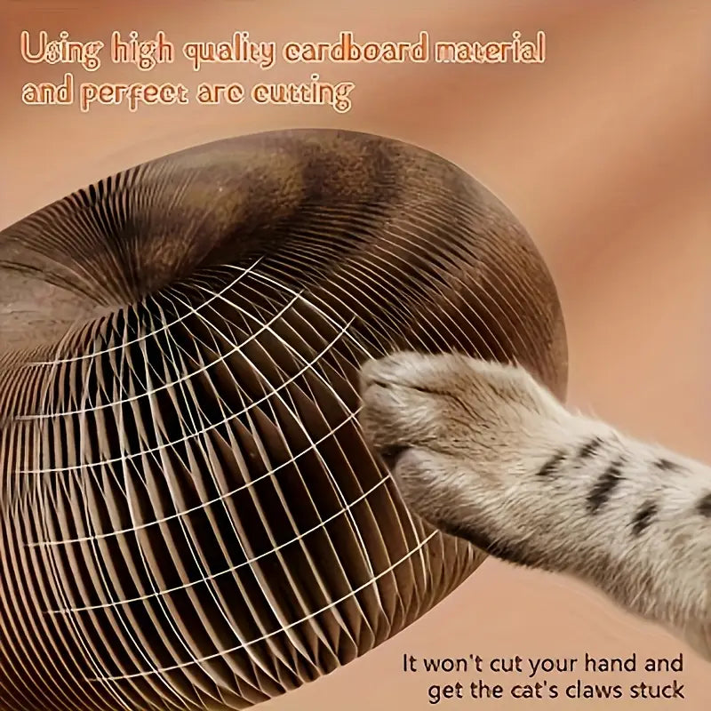 PawtCool Whisker Wonders – Interactive Cardboard Cat Scratching Post Toy