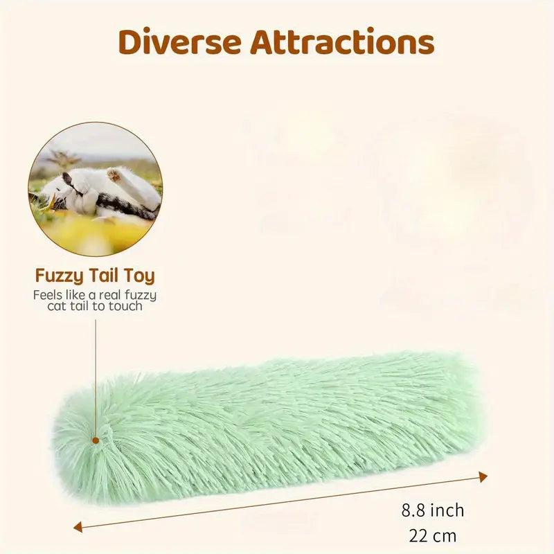 PawtCool 3PCS Cat Toys – Soft Plush Grass Set for Playful Indoor Cats